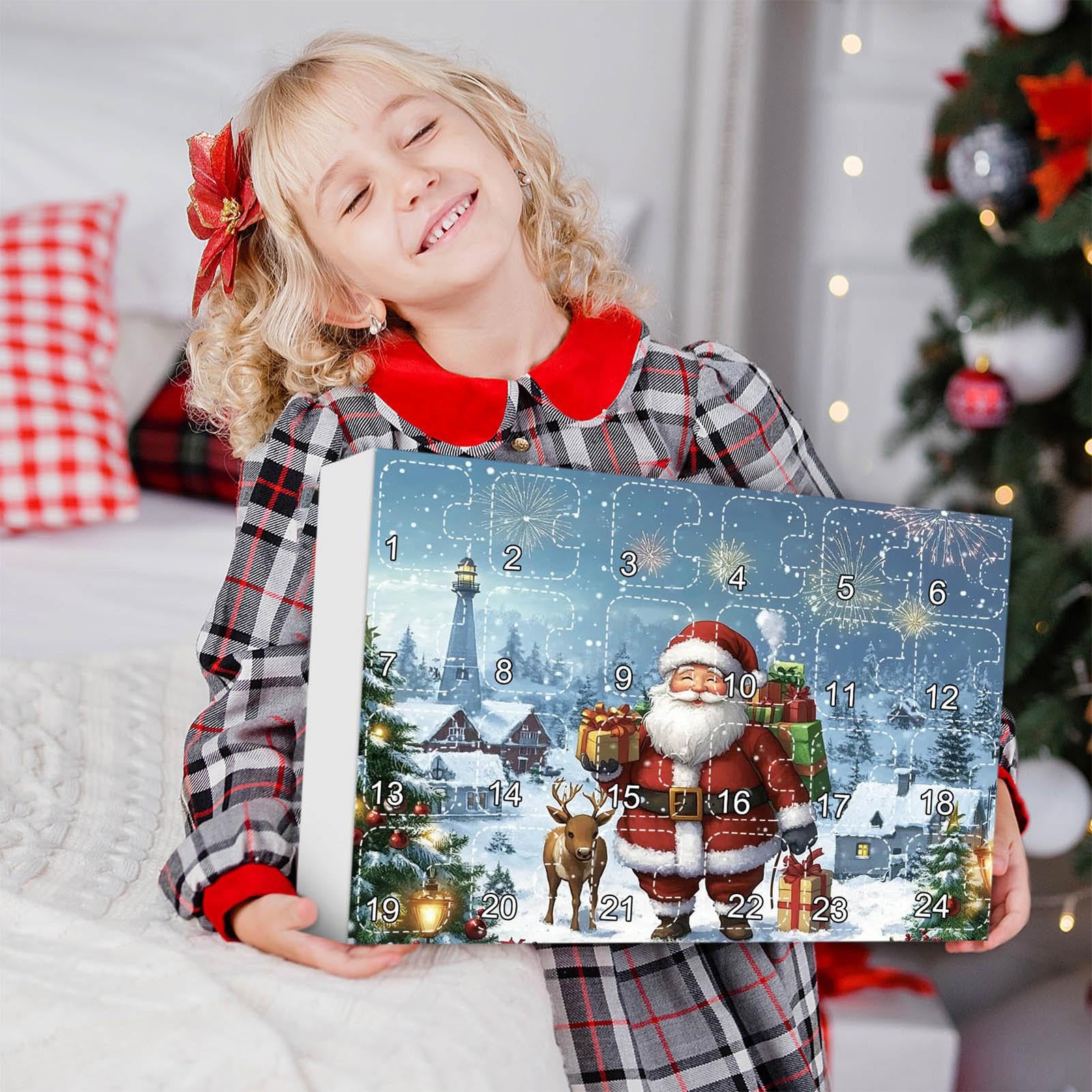 Calendario 'Avvento 2024 con natalizio, calendario 'avvento di | Natale Gonks, conto alla rovescia per 24 giorni, decorazione natalizia per bambini, 35 x 25 x 5 cm