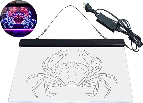 Miniatura 8 de ADVPRO Cangrejo Seafood Ocean Display Dual Color LED Neon Sign Azul y Rojo 16 x 12 pulgadas st6s43-i3717-br