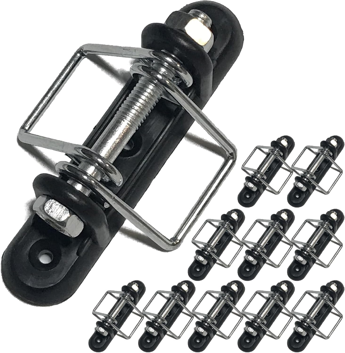 Electric Fence Corner or Ends Insulator with Buckles for Polytape up to 40mm Wood Post Tape Connector 10P