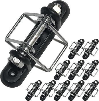 KuGuo Electric Fence Tape Connector, 10 Pack for Polytape Repair | Durable outdoor connector joins fence tape securely for farms, horses and livestock electric fence systems
