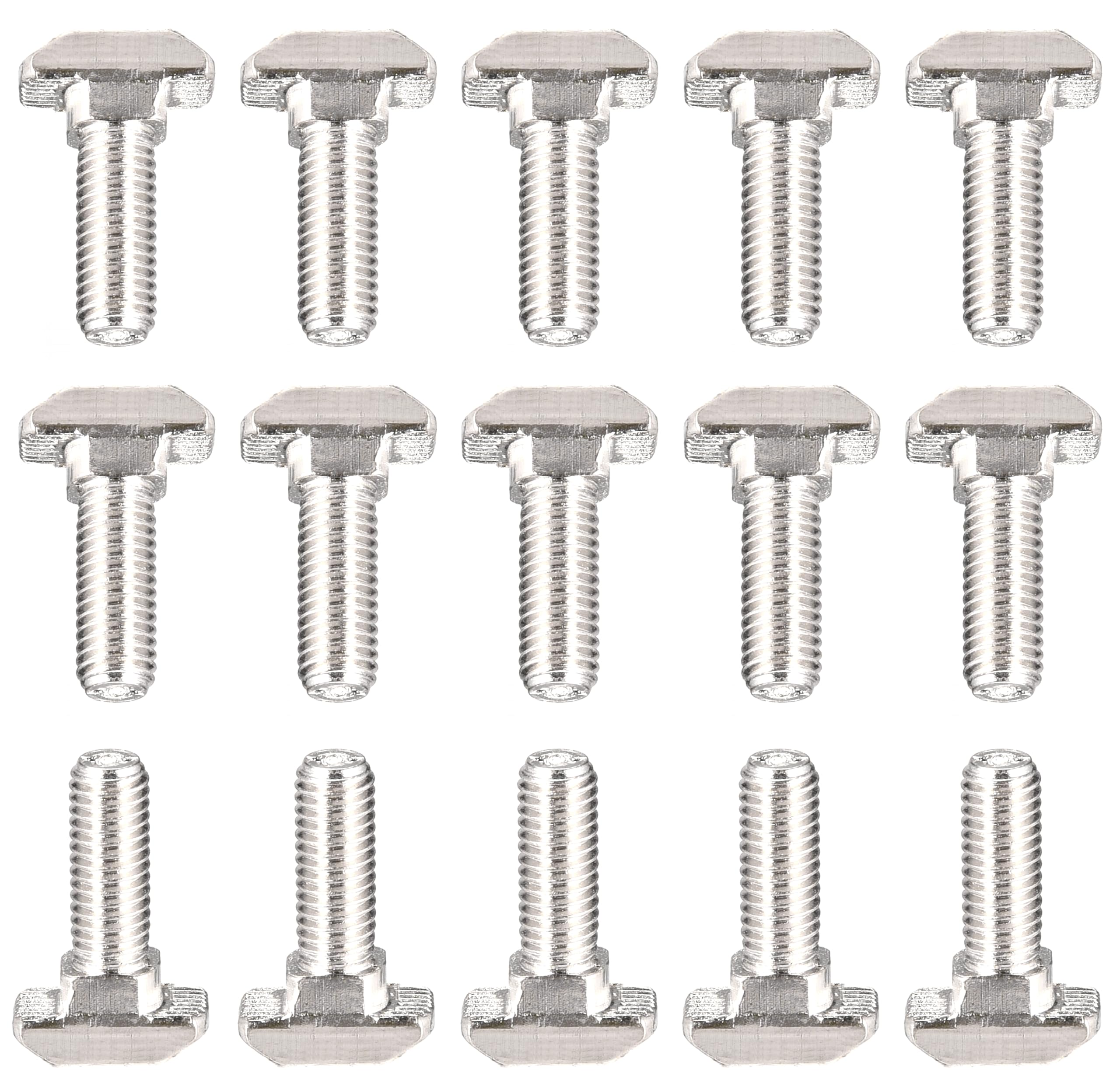 M8 x 25mm T-Slot Drop-in Stud Sliding Bolts, Carbon Steel Hammer Head Bolt T Screw, T-Bolt T Shape Stud Sliding Screw for 40 Series Aluminum Profile, 20PCS — image 1