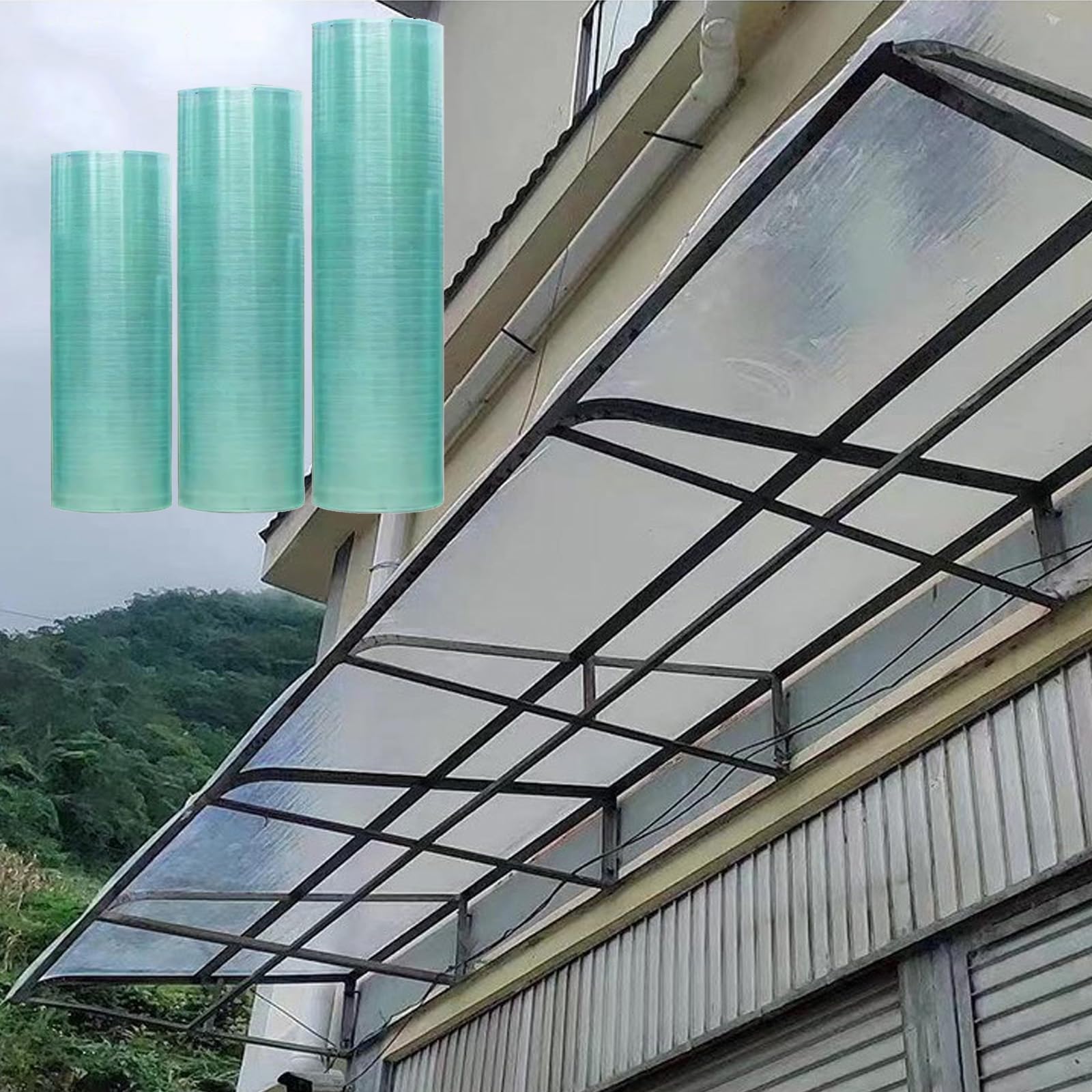 Plaque d'éclairage naturel FRP contre la pluie pour réparer une toiture sombre et usée