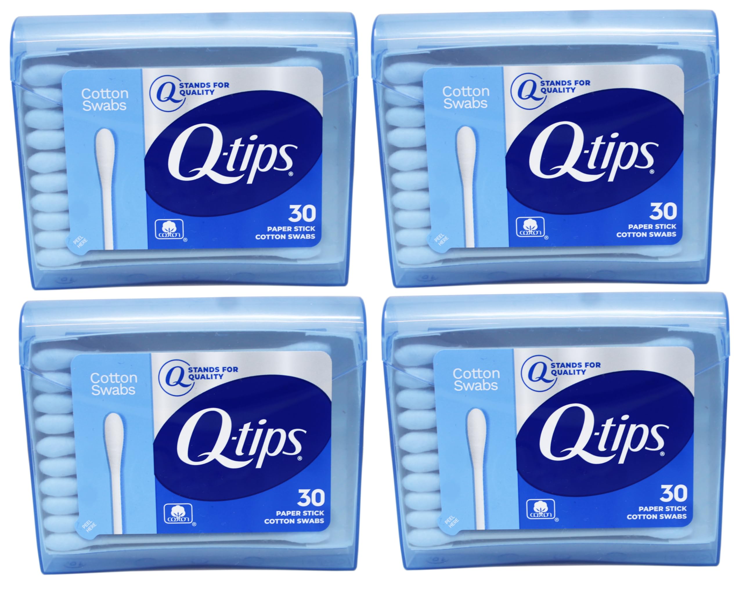 Q-tips Swabs Purse Pack 30 Each (Pack of 4)-image-9