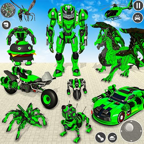 Transformación Definitiva de Auto Robot 3D: Juego Simulador de Guerra de Robots Mecánicos Voladores