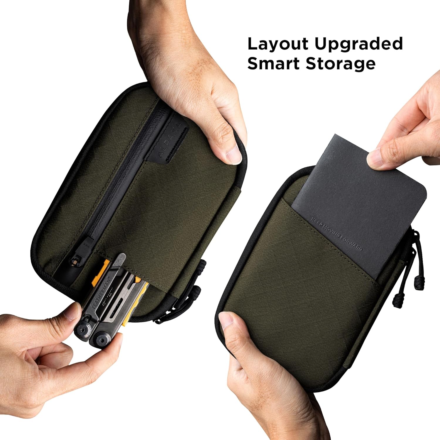 ALPAKA Admin Pouch Pro - Small Tool Pouch with Smooth Zipper, Weatherproof Storage for Electronics, Cables, EDC Organizer, Travel Accessories - Image 3