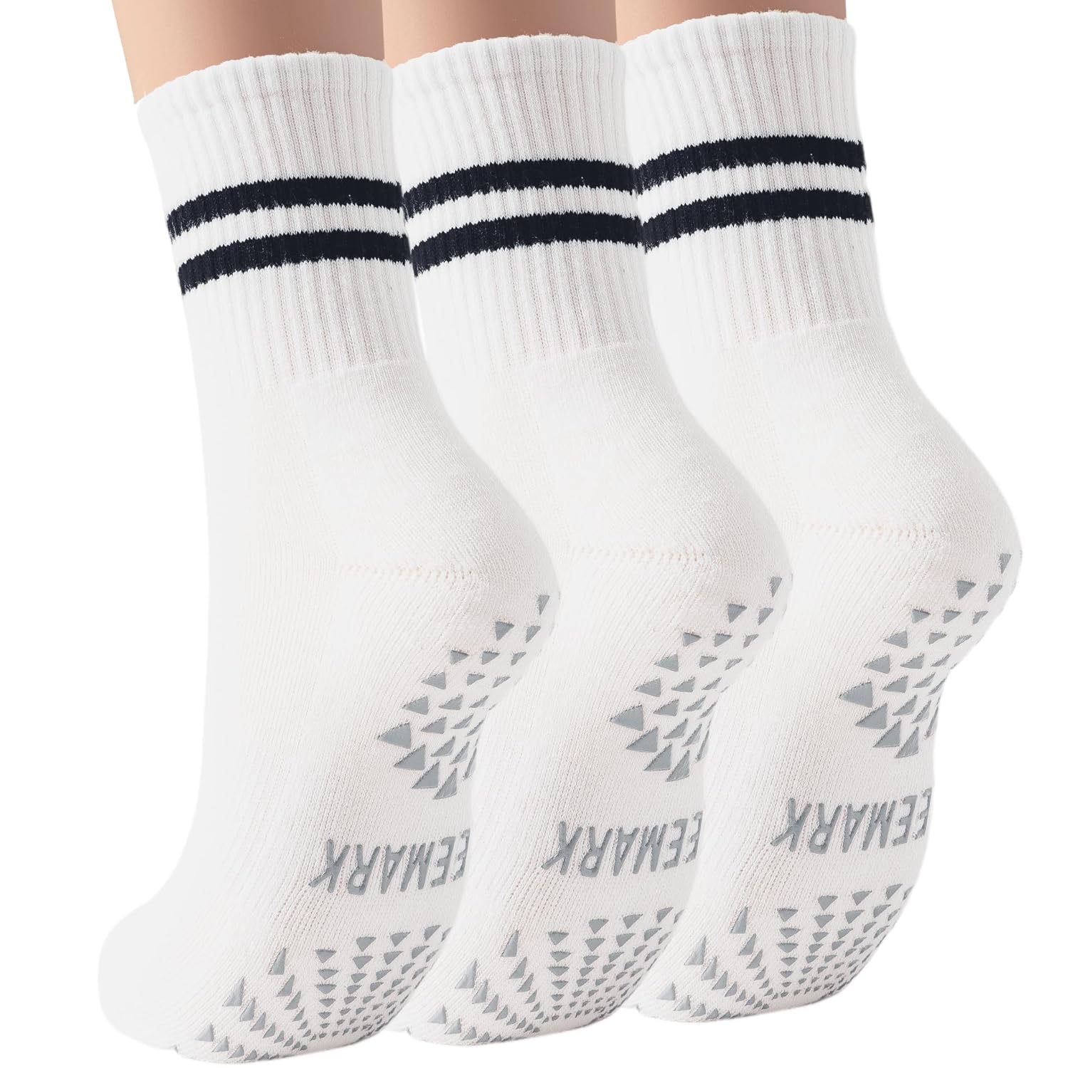 ULEEMARK Womens Pilates Non slip Yoga Socks Dance Gym Exercise Ankle Socks