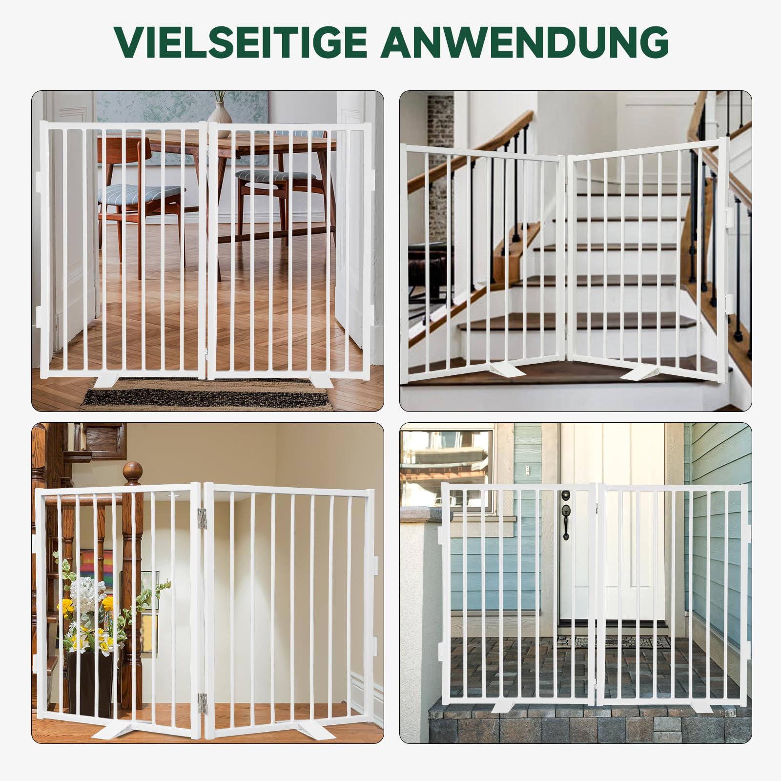 Snagle Paw Vollmetall Freistehend Absperrgitter Hundegitter Treppengitter 102x61cm Faltbares Schutzgitter