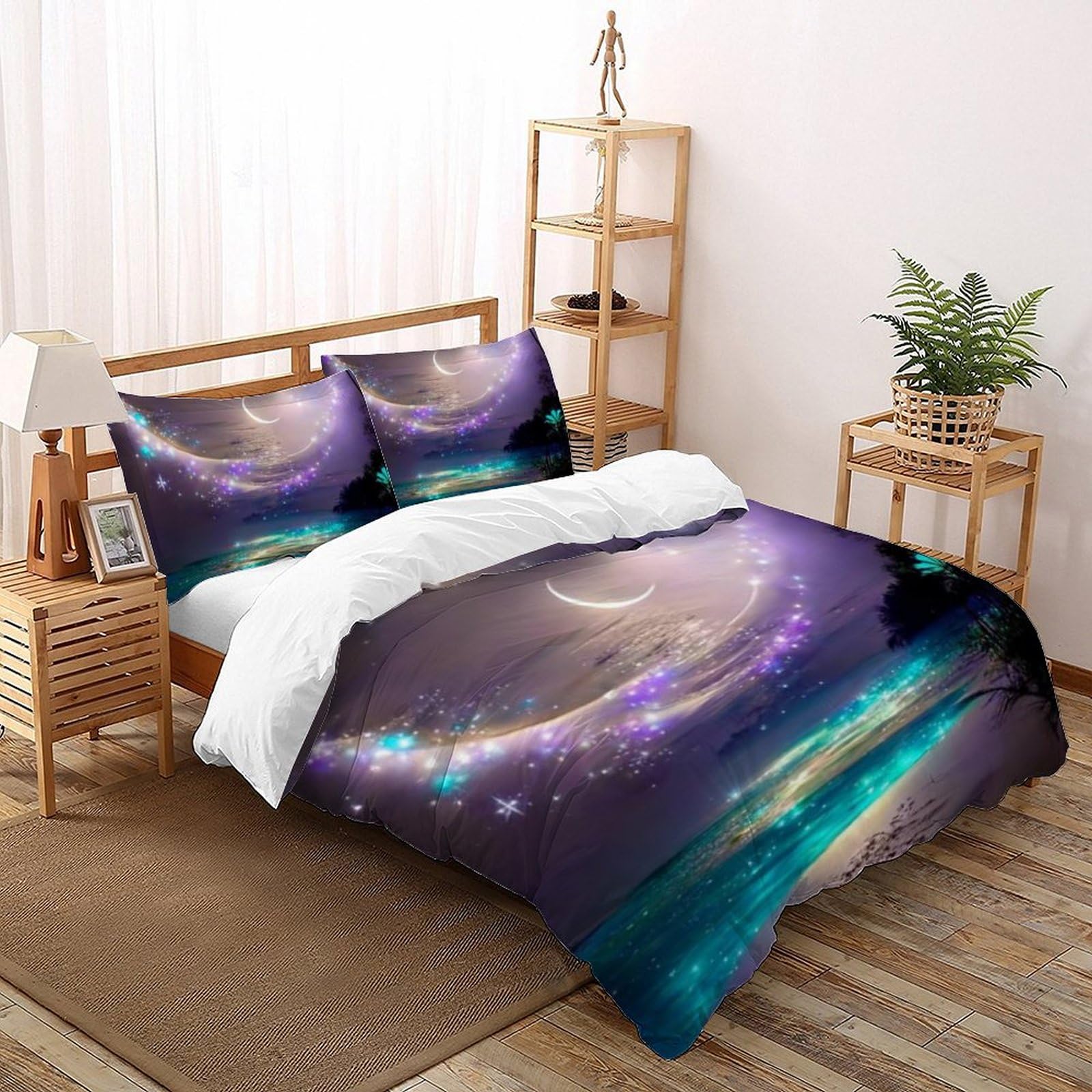 Housse de couette 200x200 La Lune Bedding microfibre imprimé 3D