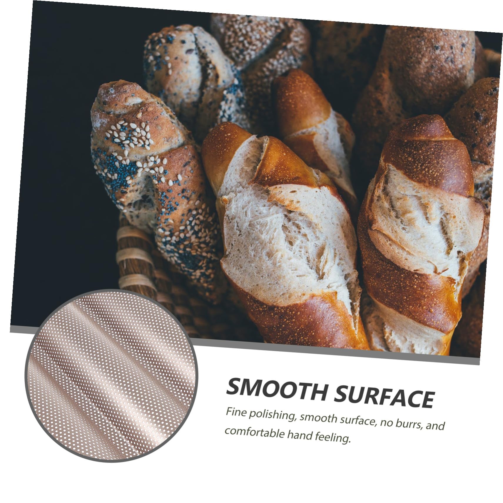 TOYANDONA Baguette Backform aus Antihaft Material mit Geschlitztem Design für Französisches Brot Backblech Brotbackform Küchenhelfer