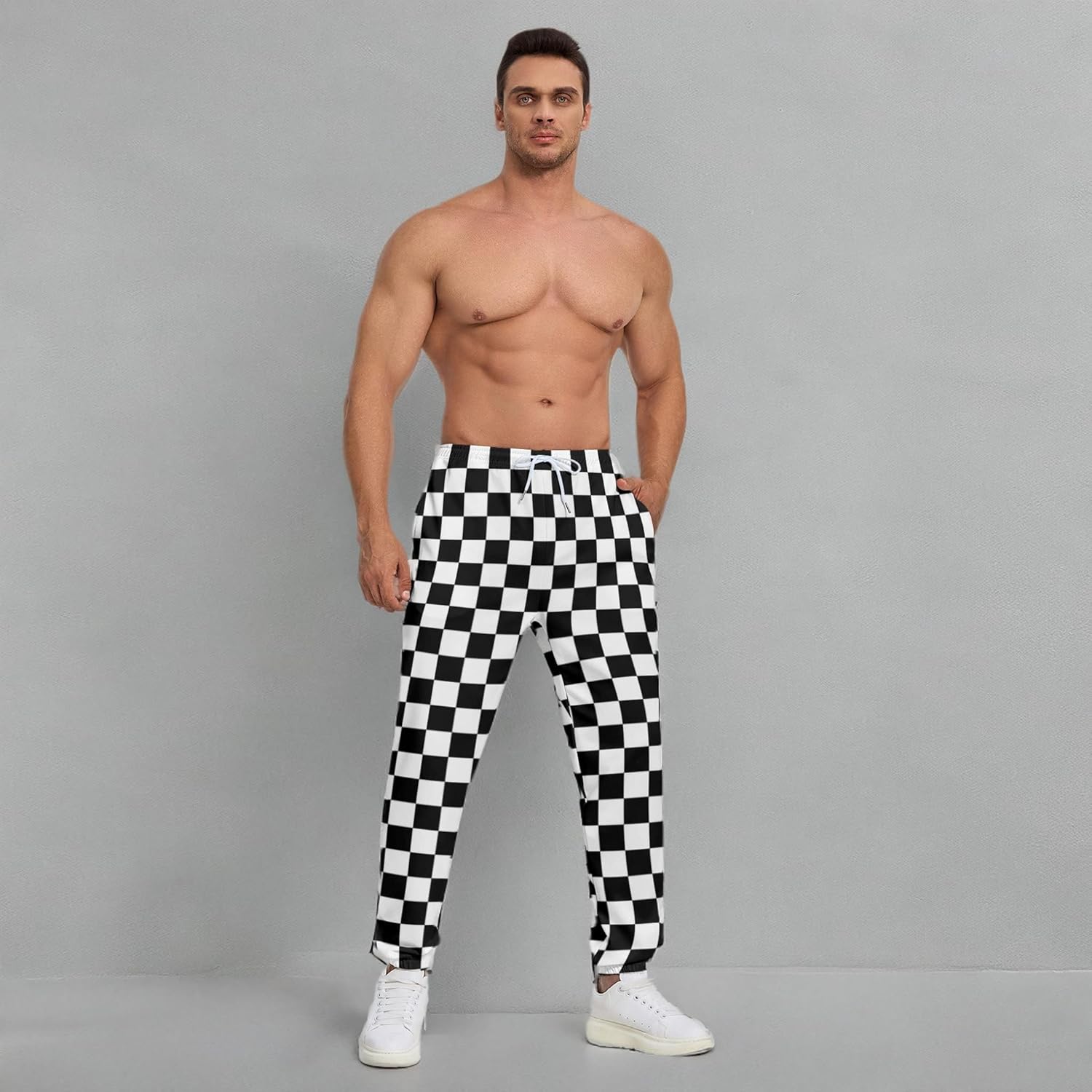 Sweatpants for Men 3D Printed Pants Joggers Pant Drawstring Sports Pants with 2 Side Pockets - Image 7