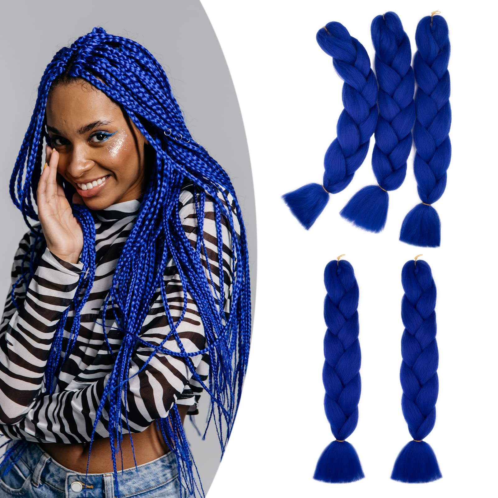 60cm Extensiones de Pelo Trenzas Africanas Castaño Oscuro Extensiones para Trenzas Africanas 1 pcs 100g Kanekalon Pelo para Trenzas Africanas Sintetico Extensiones de Trenzado Cabello Braiding — view 137