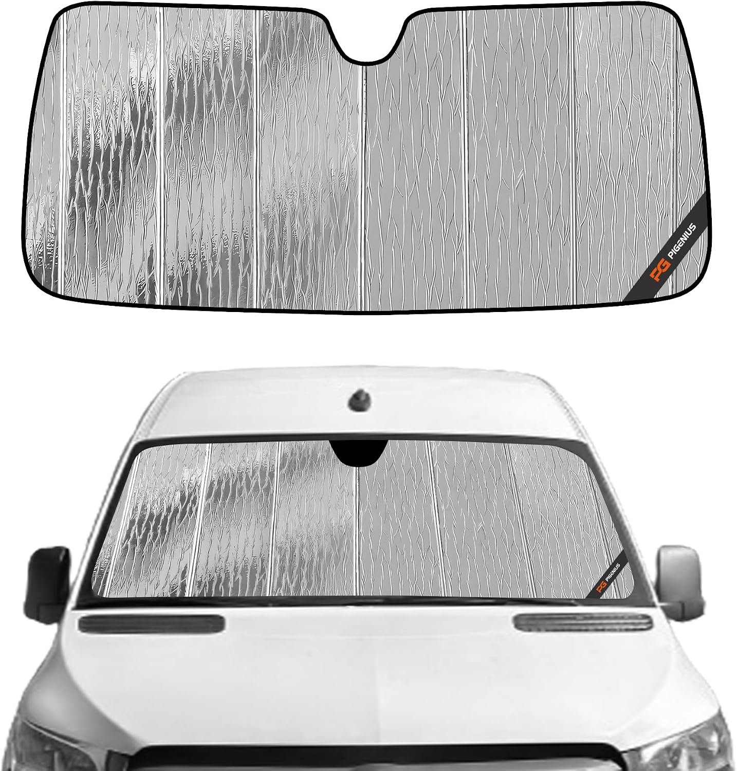 Pigenius Windshield Sunshade for Mercedes-Benz Sprinter 2007-2025 Custom Front Window Sun Shade - Safeguard