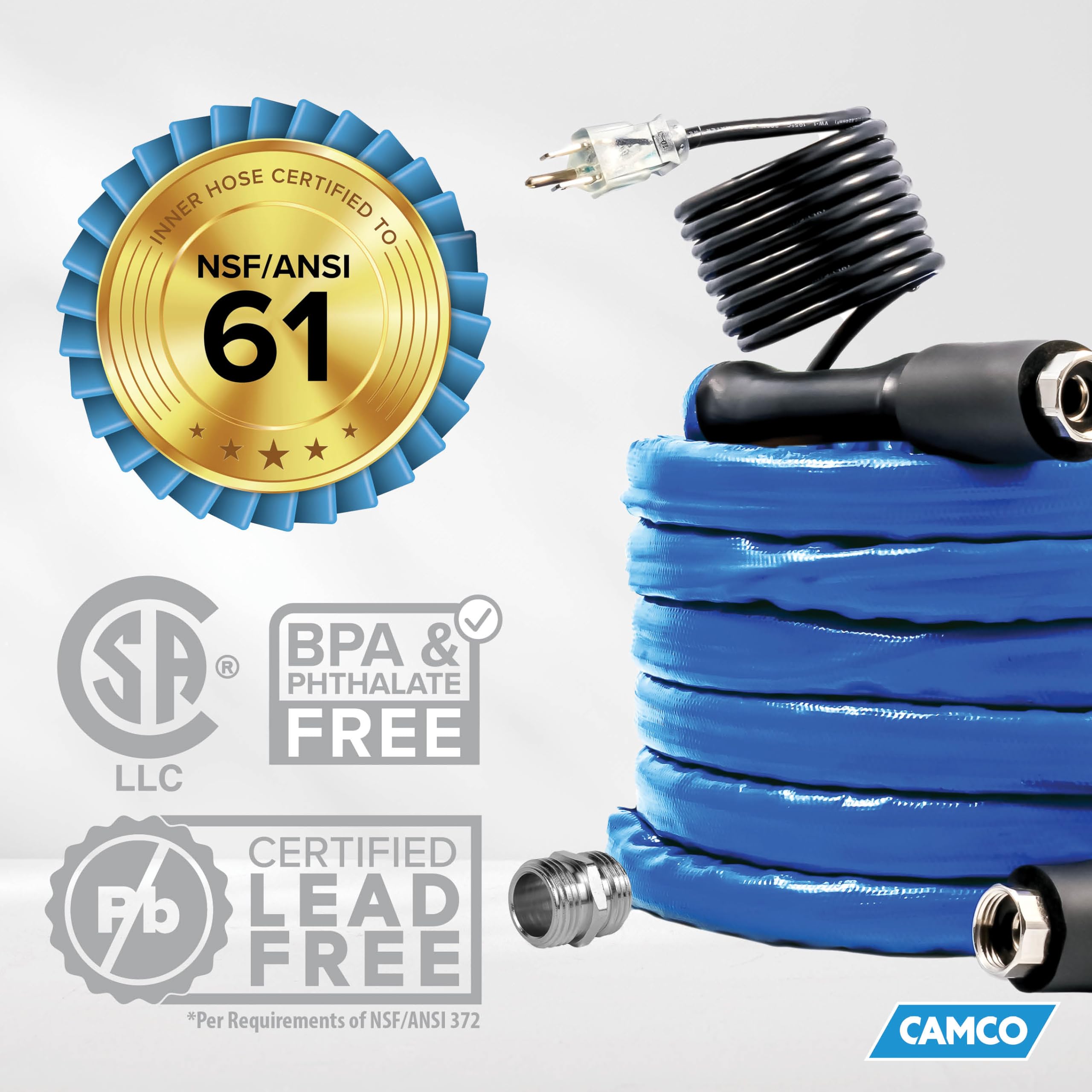 Camco 22902 Tastepure 1/5,1 cm ID x 25 'riscaldato Tubo per Acqua Potabile