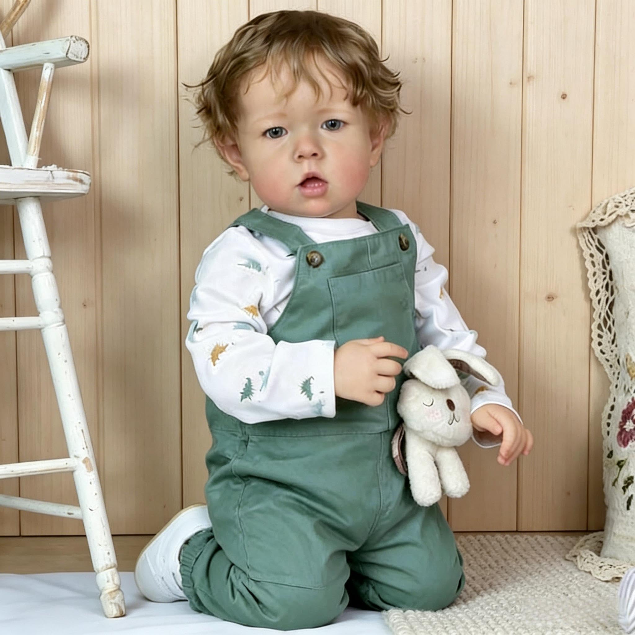 RXDOLL Große Größe Reborn Babypuppen Junge 71,1 cm Realistische Kleinkind Babypuppe Weiches Vinyltuch Körper Lebensechte Reborn Kleinkind Puppen Mädchen Real Life Baby Doll Spielzeug für