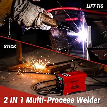 Mini Stick Welder TIG Welding:DEKOPRO 135Amp 110V MMA Portable ARC Welding Machine Kit, IGBT Digital Display LCD, Hot Start, Arc Force, Anti-Stick