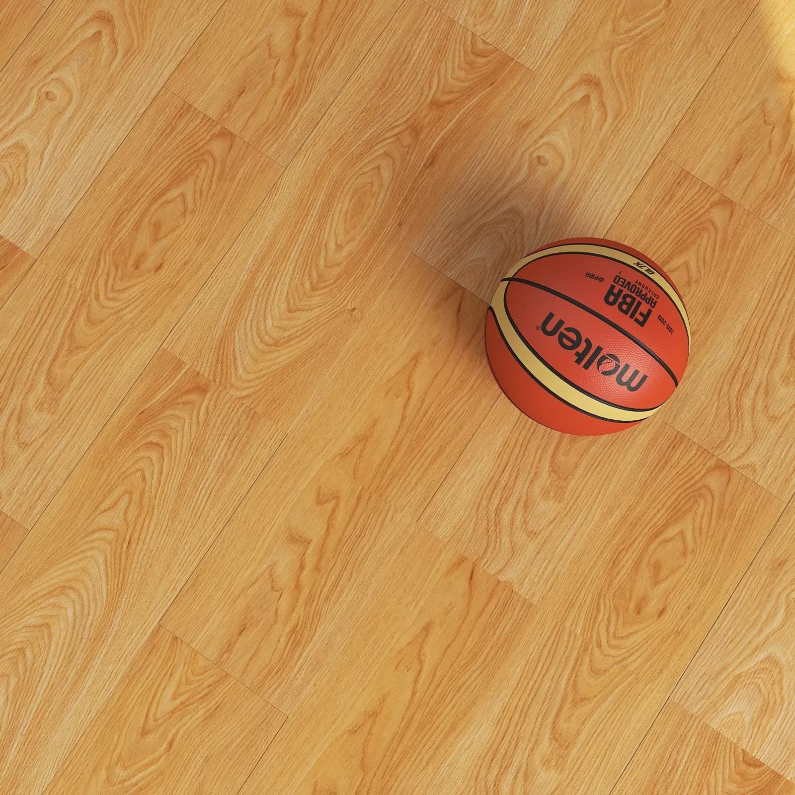 KIAYACI SPC Vinyl Flooring 9 Pieces Luxury Vinyl Flooring Tiles Interlocking Flooring for DIY Installation Wood Look Light Yellow Laminate Flooring Waterproof Bathroom Vinyl 48 * 7 * 0.2 inch