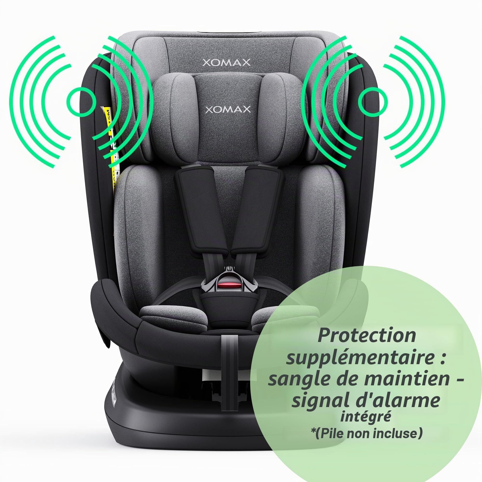 XOMAX 946i Sèige enfant avec ISOFlX, fonction inclinable, 0-36 kg, 0-12 ans, groupo 0/1/2/3, harnais 5 points et harnais 3 points, housse amovible, lavable I ECE R129