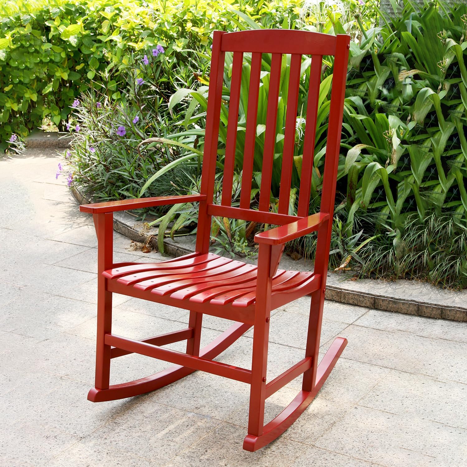 Cambridge Casual Somerset Solid Wood 2-Pieces Porch Rocking Chair, Red