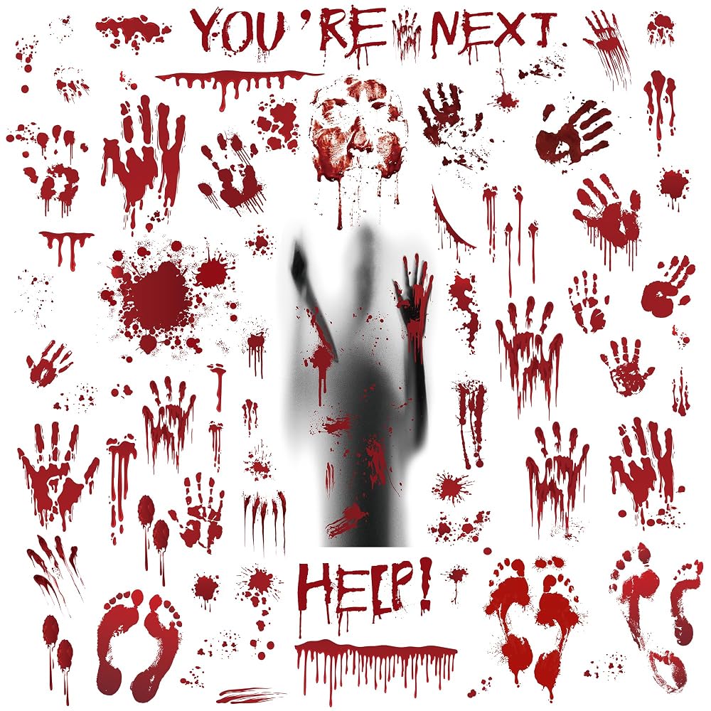 67 PCS Bloody Halloween Decor