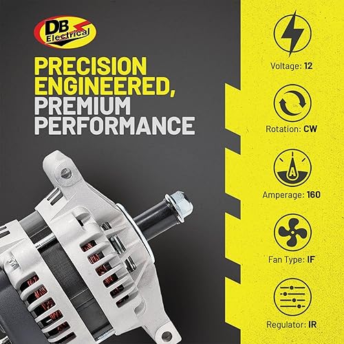 Miniatura 8 de DB Electrical Alternador de camión 400-12286 compatible con/reemplazo para Delco 24SI 160 Amp Quad Pad Mount 8600889