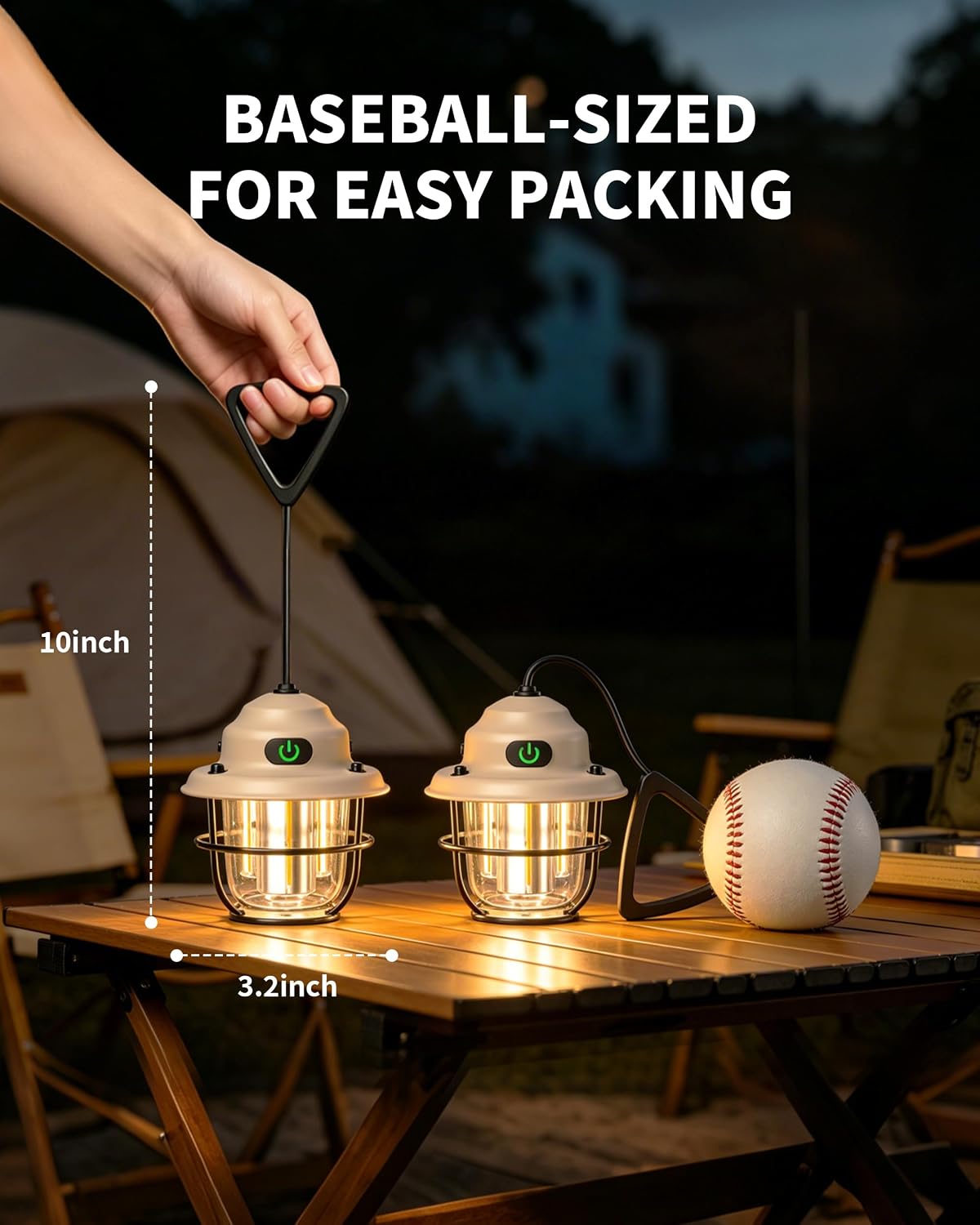 Rechargeable Camping Lantern Lamp,LED Battery Operated Camping Lights image 2