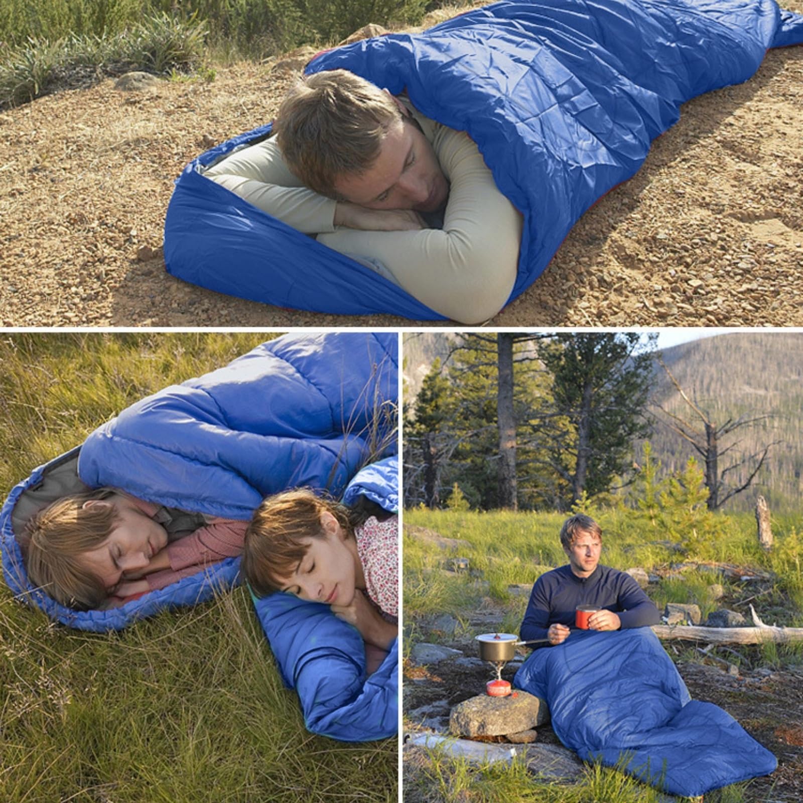 Schlafsack Wasserdichter Schlafsack mit leichter, wasserdichter, kompakter Tasche for Campingausrüstung, die im Freien unterwegs ist für Outdoor Kaltes Wetter Camping und Bergsteigen ( Color : White ,