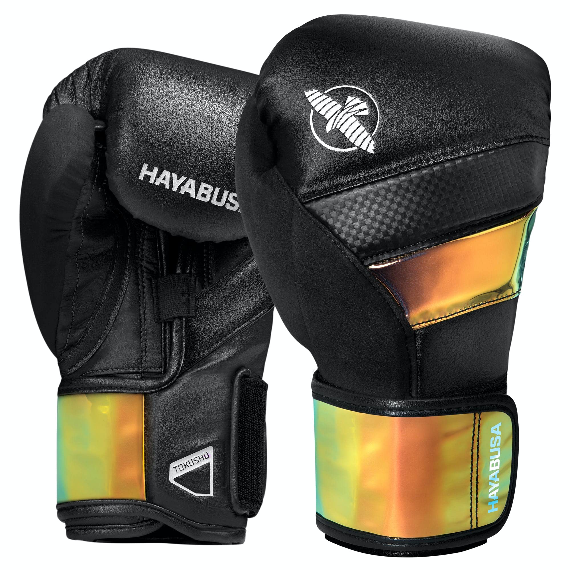 Hayabusa T3 Boxing Gloves for Men and Women Wrist and Knuckle Protection, Dual-X Hook and Loop Closure, Splinted Wrist Support, 5 Layer Foam Knuckle