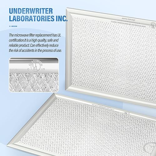 Miniatura 4 de LUBIYACK 4 filtros de grasa de microondas de repuesto para Frigidaire 5303319568, repuesto de filtro de grasa de 7.9 x 5.9 pulgadas