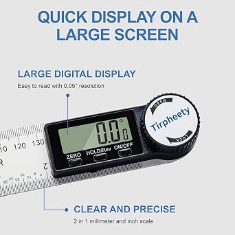 Digital Angle Finder Protractor, 7-Inch (200mm) Measuring Tool