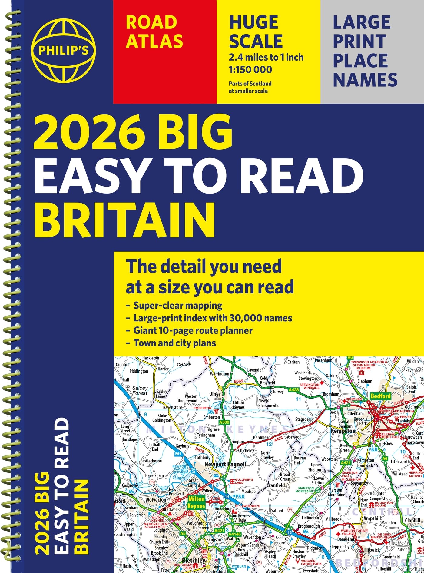 2026 Philip's Big Easy to Read Britain Road Atlas by Philip's Maps