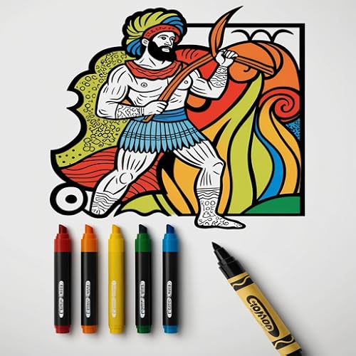 David & Goliath Coloring Book: Biblical Drawing & Paint Game | Classic Art Pages