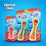 Hartz Chew 'n Clean Dental Duo Dog Treat & Chew Toy, Color Varies, Large, 3 Pack