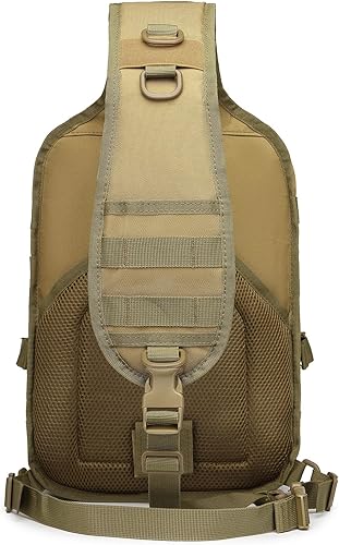 Miniatura 9 de ATBP Mochila táctica cruzada bandolera Militray bolsa de hombro para hombres, paquete de pecho senderismo mochila 15L, ACU Digital Camo,