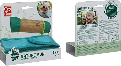 Miniatura 6 de Hape Telescopio ajustable Equipo espía de bambú para niños con aumento de 8X