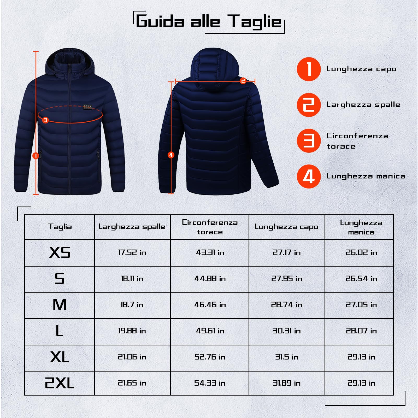 Giacca Riscaldato con Cappuccio, Giacca Invernale Uomo Donna Calda con 3 Livelli di Temperatura, Alimentazione a Batteria, Piumino Riscaldato per Caccia all'aperto in Campeggio
