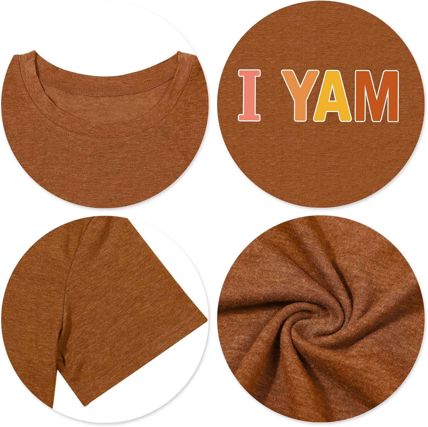 She's My Sweet Potato I Yam T-Shirt Couples Thanksgiving Shirts Matching for Husband and Wife Casual Tops - Image 4