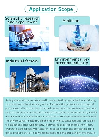 Labrotary Mini Rotary Evaporator 3L,Distillation Small Capacity Rotary Evaporator,200 RPM Rotation Speed,Host Automatic Lifting and Temperature Intelligent Digital Display(RE-3000A)