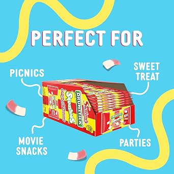 Swizzels Original Drumstick Squashie Big Bag Sweets, Raspberry and Milk Flavour- Sweets Multipack Box (30 x 60g)