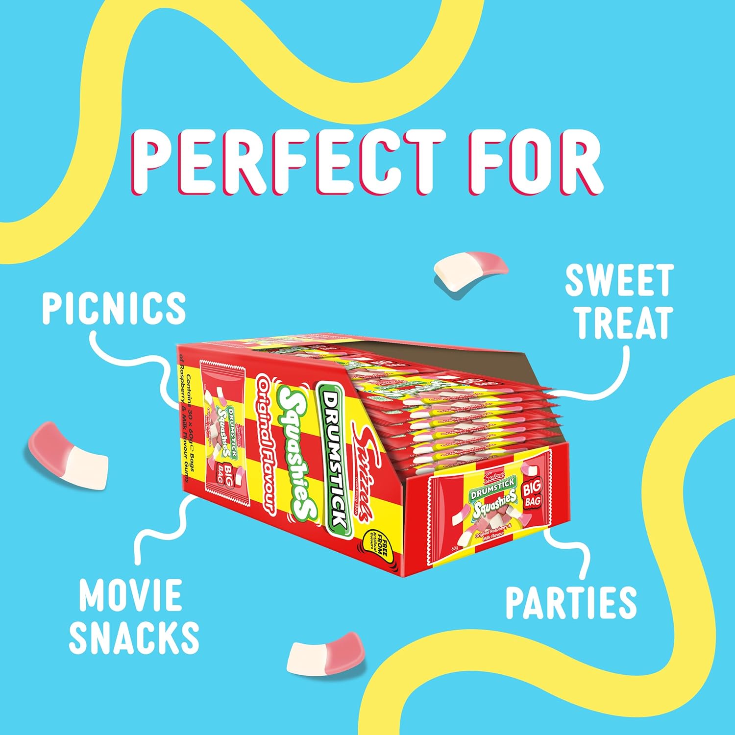 Swizzels Matlow Squashies Drumstick 60g (Pack of 30)