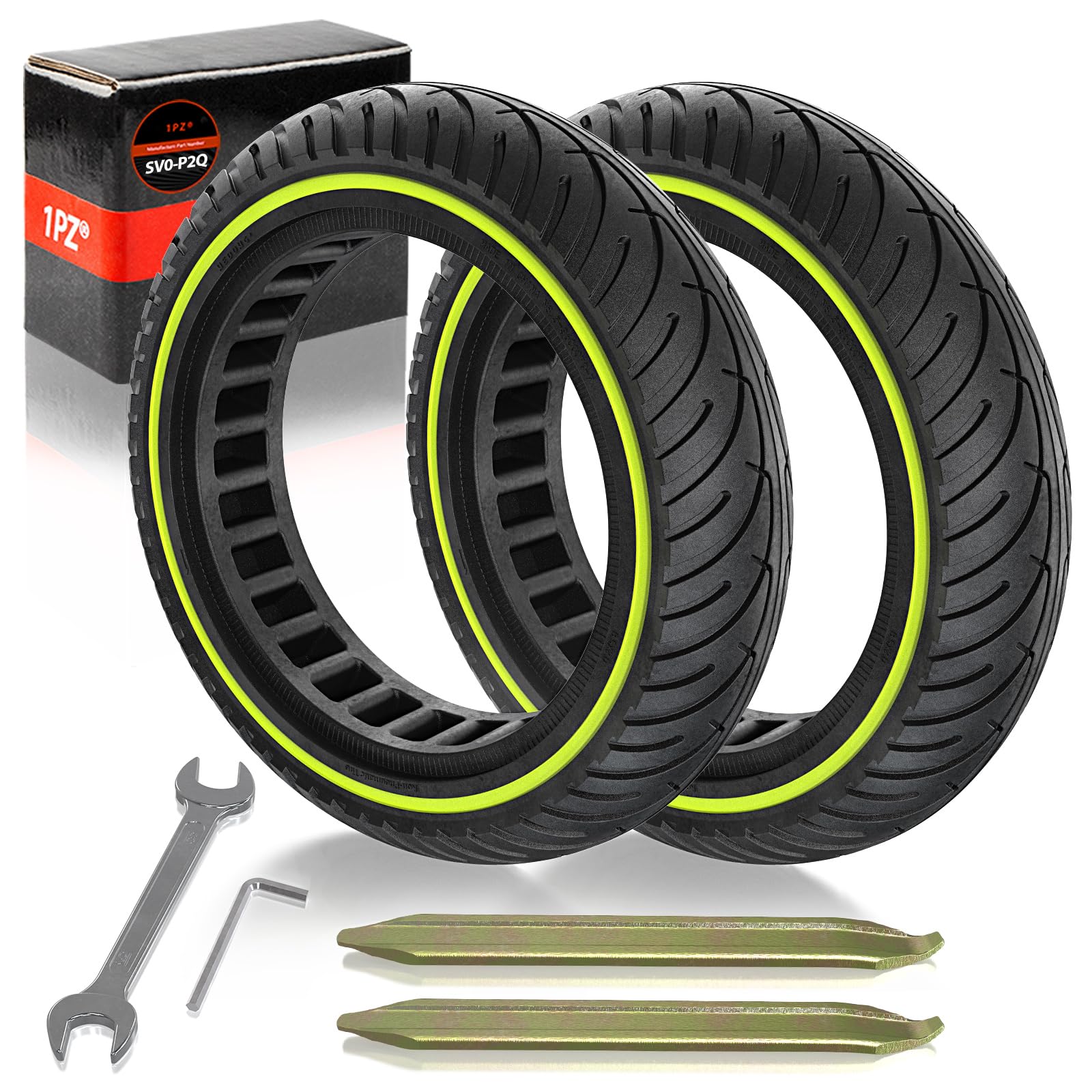 1PZ SV0-P2Q 8 1/2 x 2 Tire 8.5 inch Solid Tires Replacement for Gotrax GXL V2 XR Xiaomi M365 1S Pro 2 APEX Hover-1 Electric Scooter