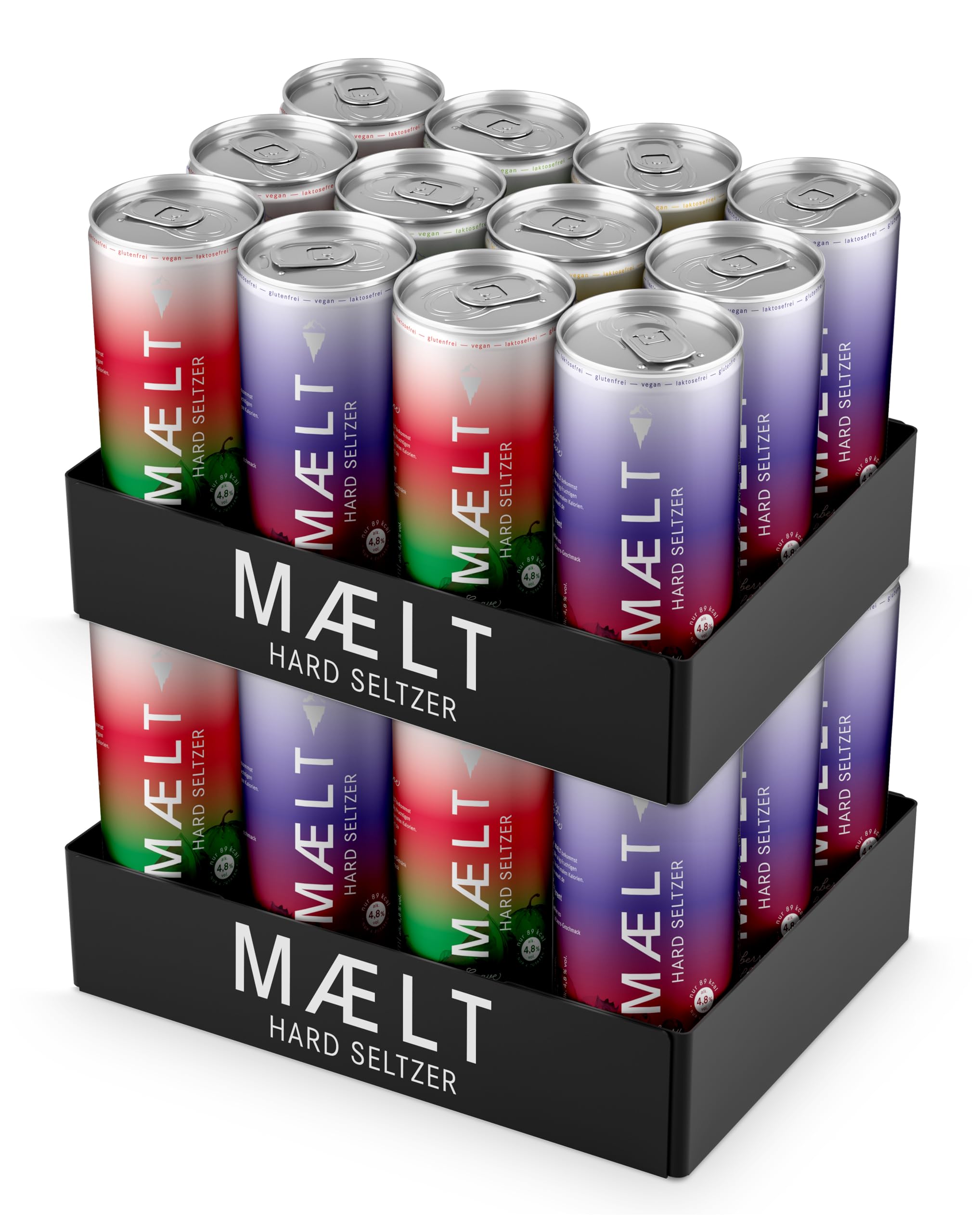 MAELT Hard Seltzer Mix-Paket 2 Flavours/vegan, keto, glutenfrei/inkl. 6.00 Euro Pfand (24 x 0.33 l)