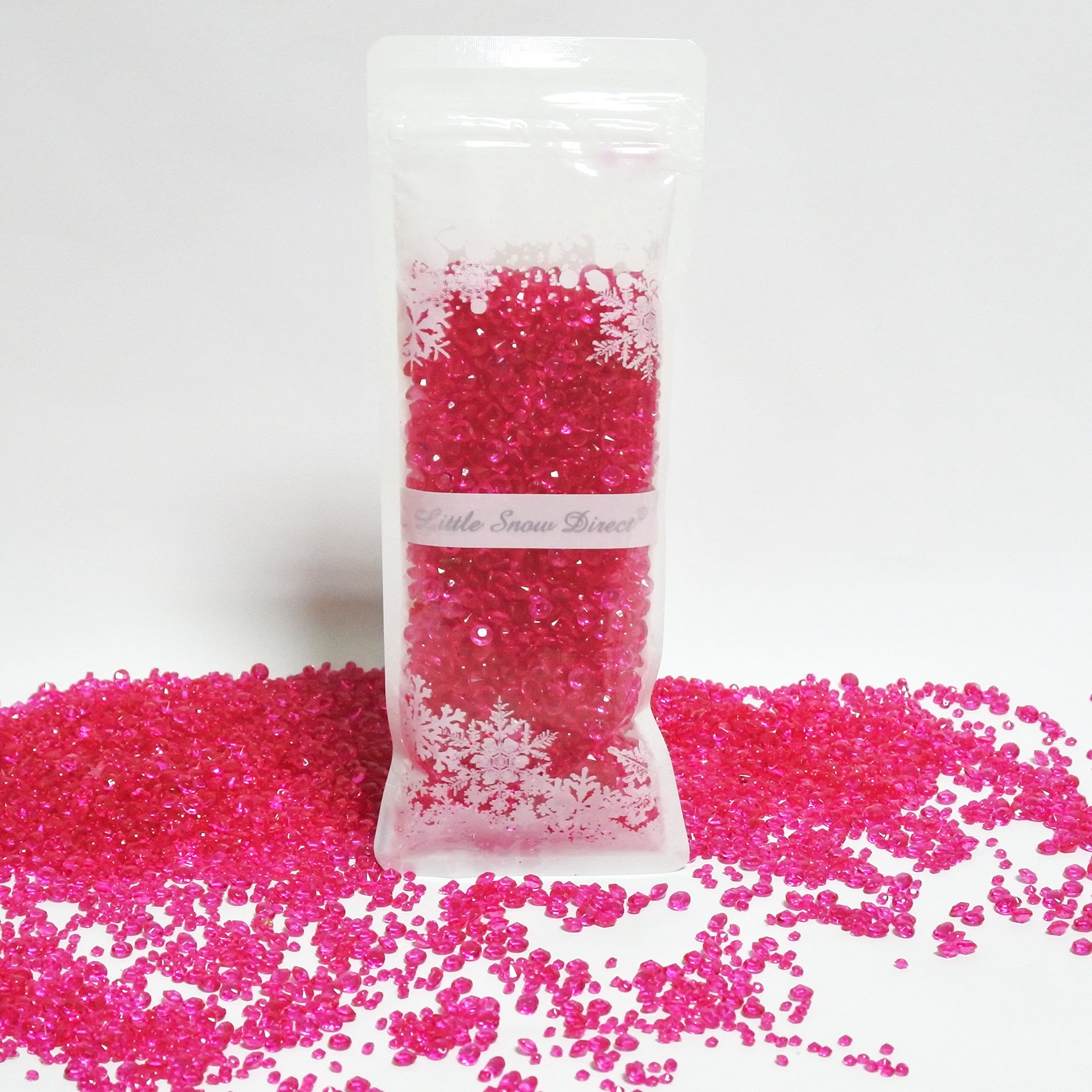 5500 Mixing Wedding Party Decoration Scatter Crystals Table Diamonds Acrylic Confetti - 2 Mixed Sizes (Fuchsia Pink)