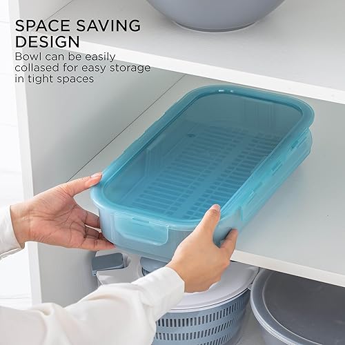 Miniatura 4 de COOK WITH COLOR Recipiente plegable para rebozar sin ensuciar, ideal para pescado frito, pollo frito, aros de cebolla, alas y más