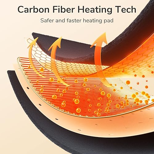 Miniatura 2 de Jesir Almohadilla térmica eléctrica alivio del dolor para espalda cuello hombros y calambres calentador de tela de franela con función de memoria