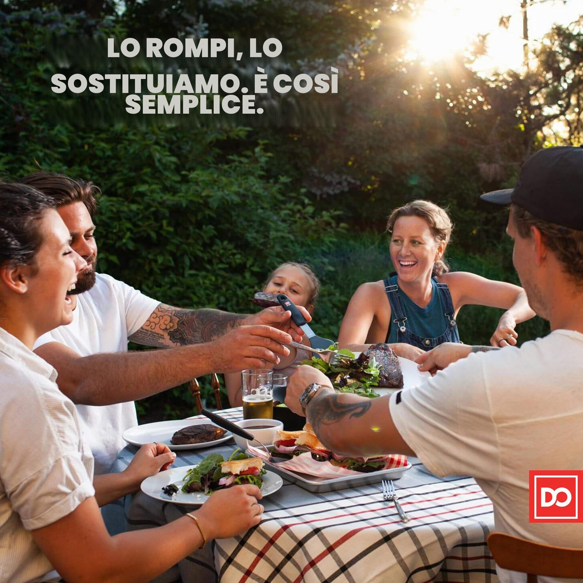 DI ORO® - Serie Chef - Spatola standard in silicone e acciaio inossidabile - Resistente al calore fino a 315°C - La migliore paletta da cucina - Perfetto per uova e frittelle