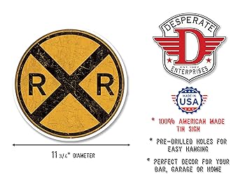 Amazon.com: Vintage Style Railroad Crossing 12