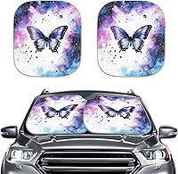 Vista 33 de Parasol para parabrisas de automóvil con estampado de playa tropical, protección universal para proteger el interior del automóvil, bloquea