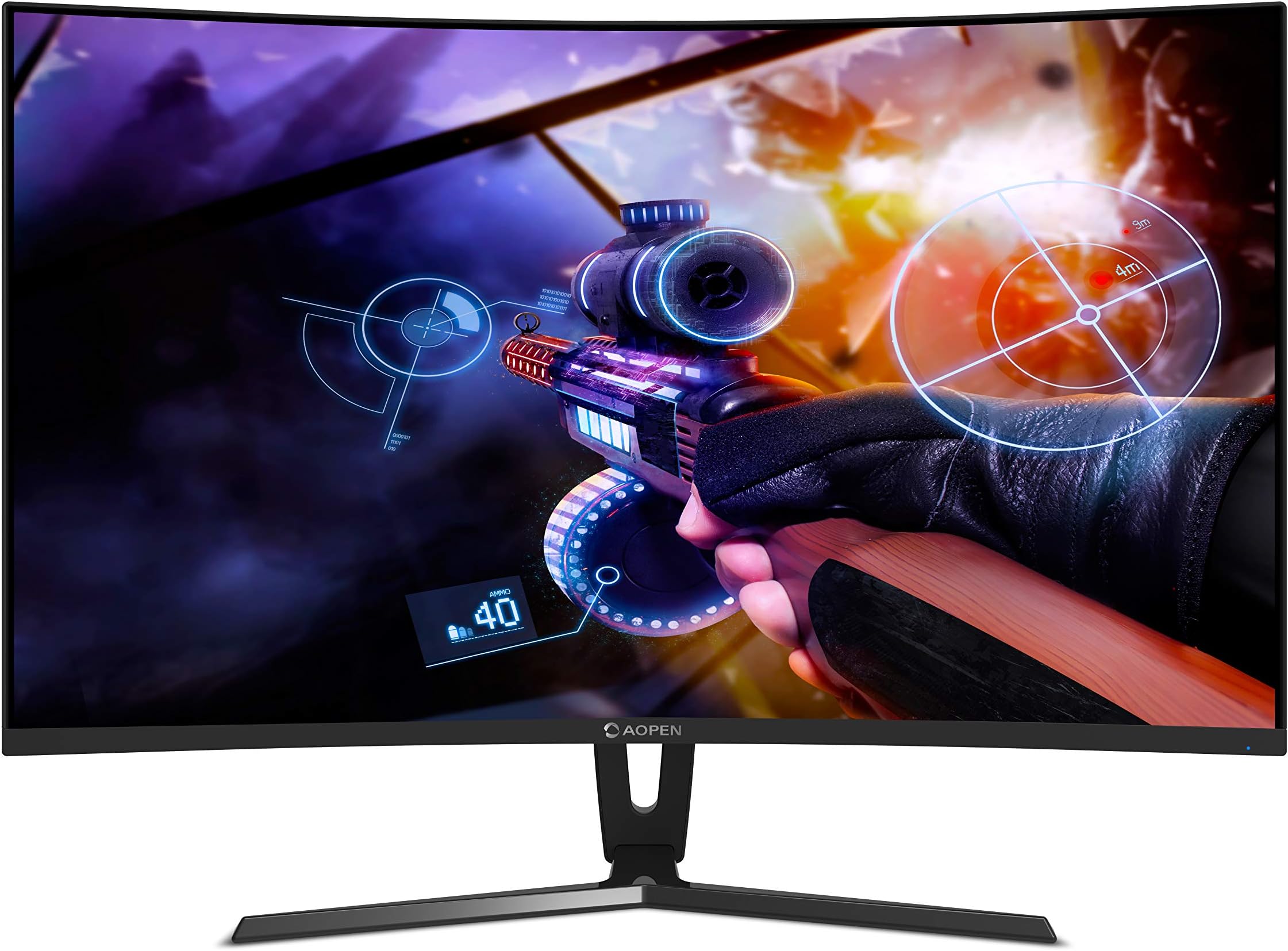 AOPEN 27 Inch(68.5Cm) Full Hd 1800R Curve Gaming LED Monitor I Va Panel I 144Hz Refresh Rate I 4 Ms Response Time I AMD Free Sync I Eye Care Features I 27Hc1R (Black)