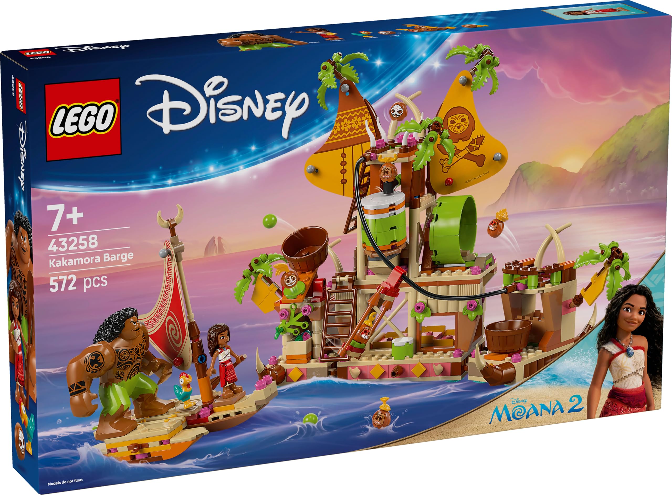 LEGO Disney Barka Kakamorów 43258 | Łódź z filmu, zestaw z postaciami, prezent dla fana Disneya 7+, 572 elementy