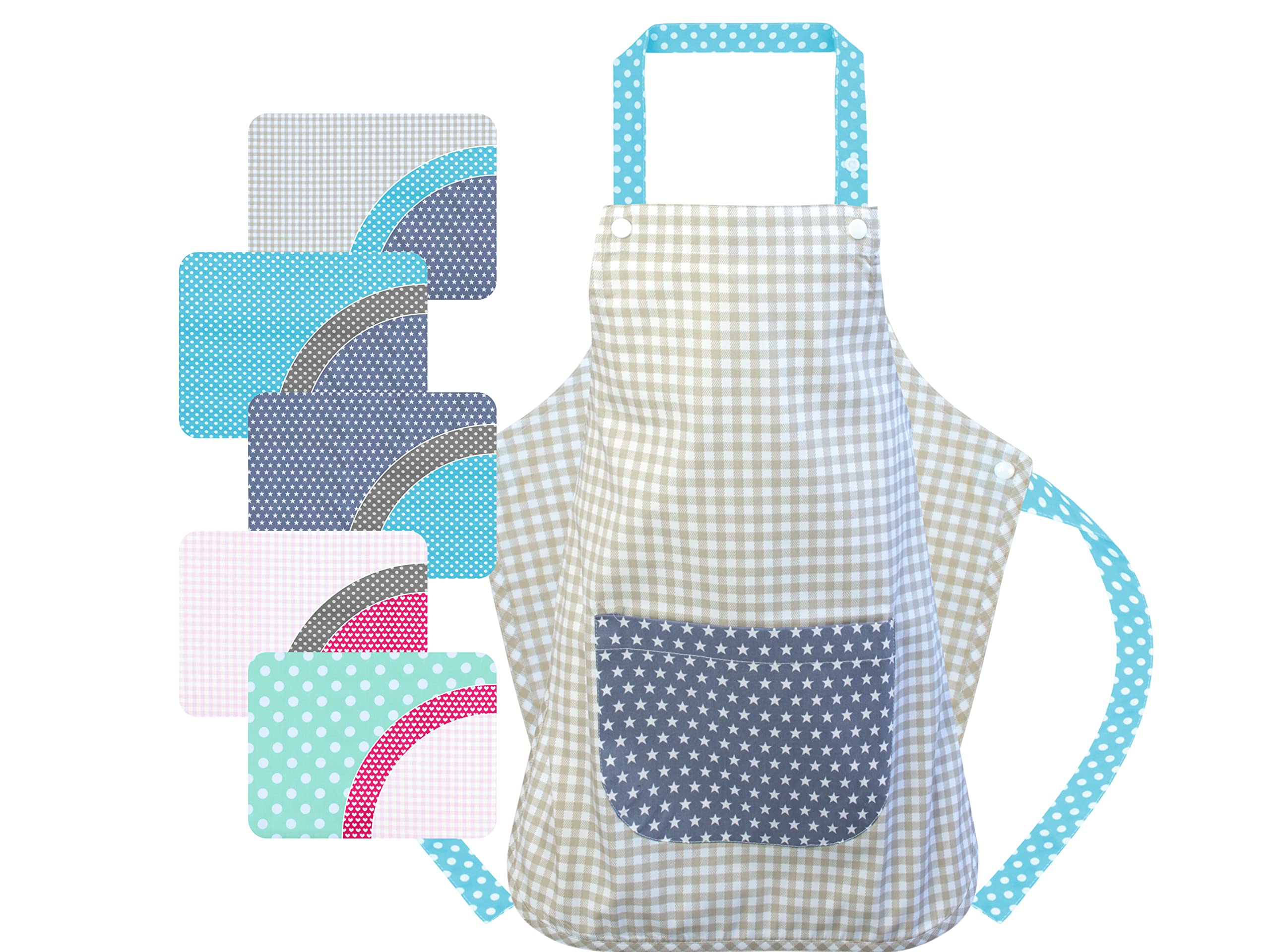 Emily´s Check Latzschürze für Kinder - Basteln - Kochen - Gärtnern 1592.2315